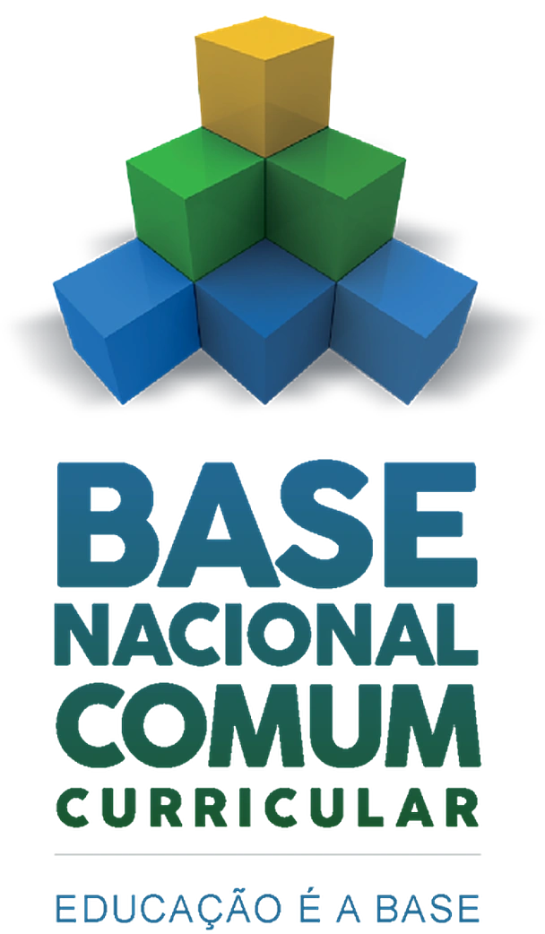 Logo oficial da BNCC, Base Nacional Comum Curricular, Educação é a Base